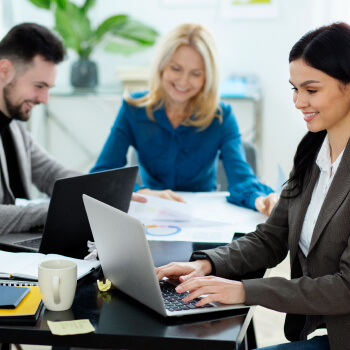 Group of people in the office, working with good engery - Taxation